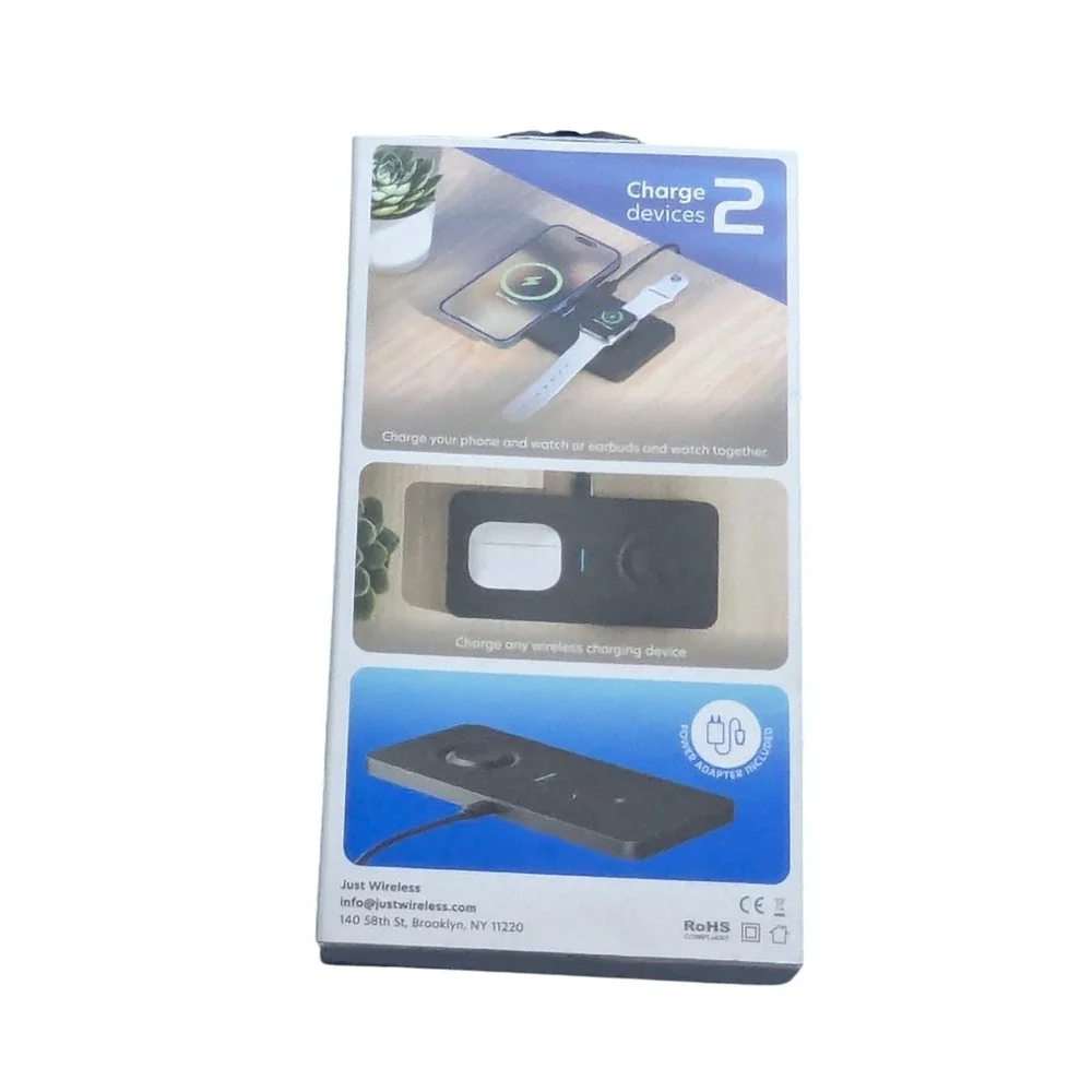 Bb.OB Just Wireless 2 in 1 Desktop Wireless Charger Portable 15W Android & Apple